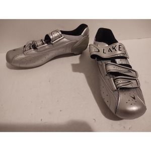LAKE CX165-W Road Cycling Bicycle Shoes Women's Size 10 US, 41 EU Silver